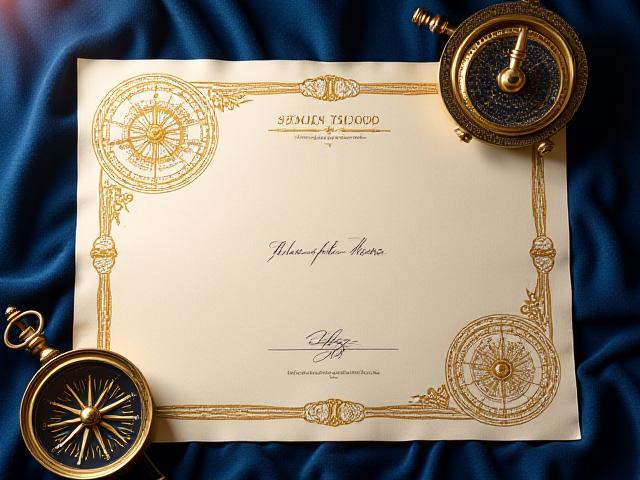 Eine edle Urkunde zur Sternenwidmung auf dunklem Samt